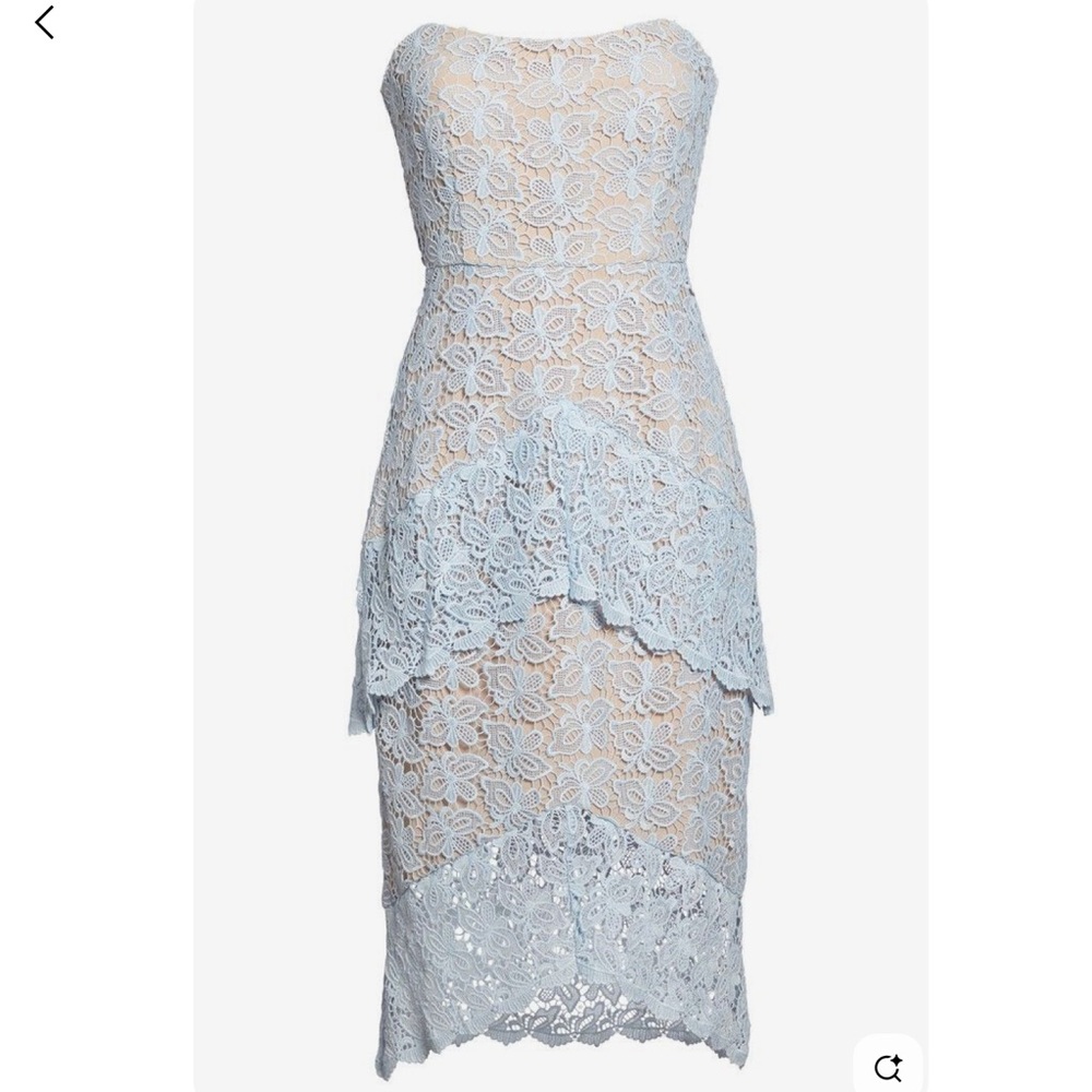 Anthropologie Cooper St. Taha Light Blue Lace Midi Dress